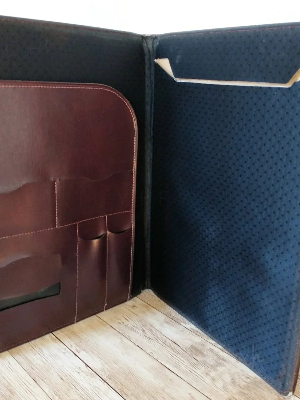 Hazel Vintage Portfolio Notepad Holder 90s Padfolio Professional Organizer Case